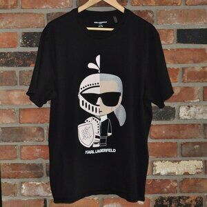 Karl Lagerfeld Paris Split Knight Graphic Short Sleeve T-Shirt XL